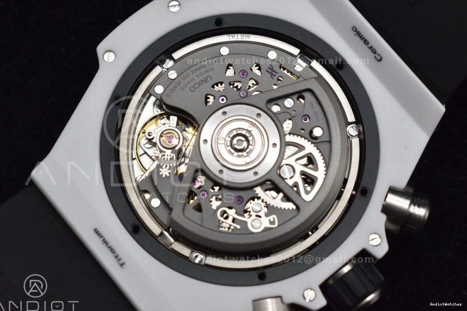 Bang Strap Unico 516 Ceramic White White A 1:1 Best Edition ZF Dial Packable Rubber on Skeleton Big 0320